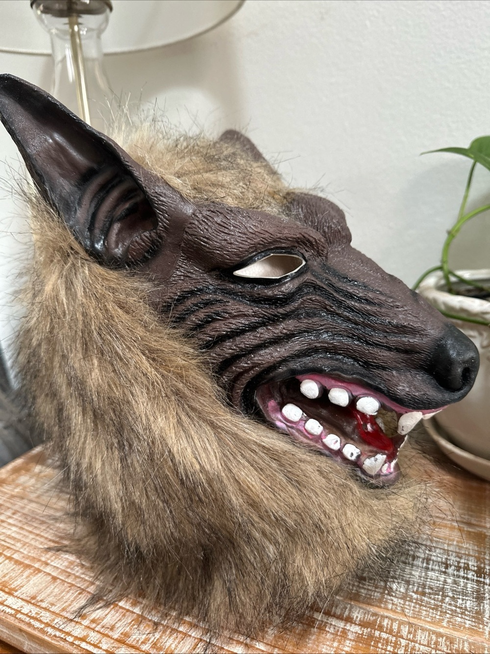 Wolf Mask Faux Werewolf Mask Wolfman Masks Latex Costume Prop Halloween Vintage